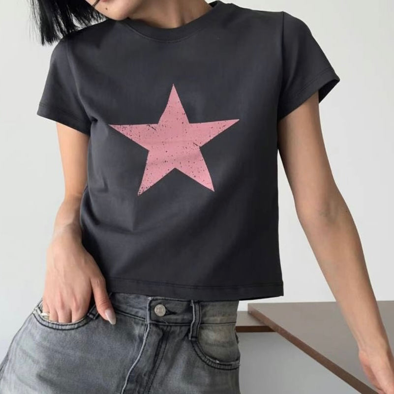 One Star Cropped Tee 4色入  [門市搬遷清貨限時優惠$49!]