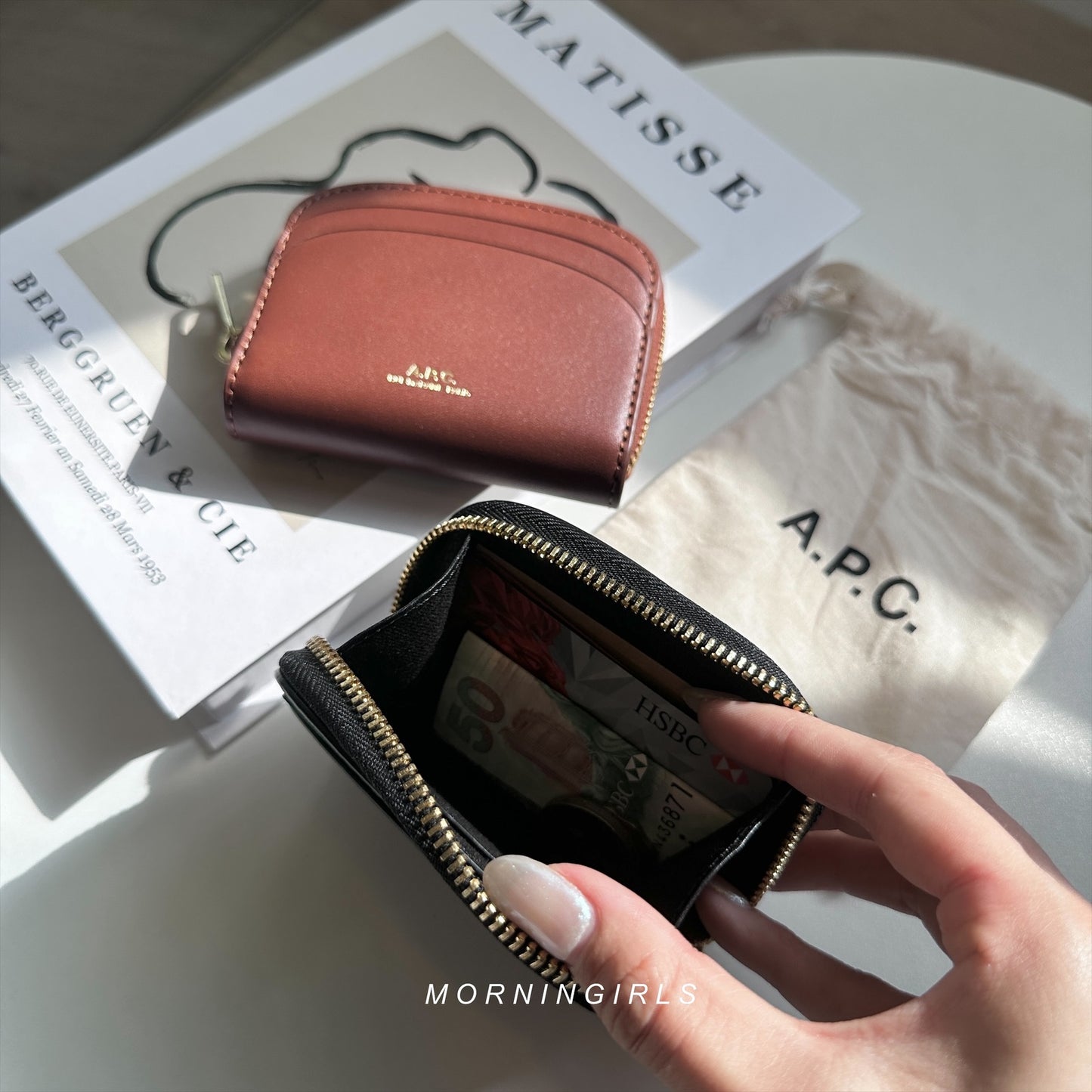 A.P.C. Demi Lune Mini Wallet［奶茶&復古啡限量現貨優惠中!］