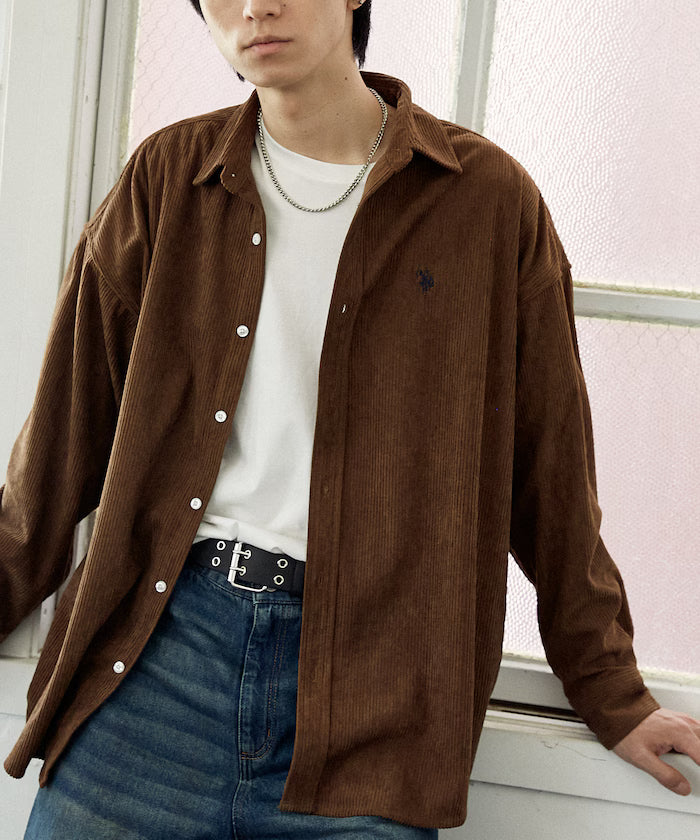 U.S. POLO ASSN. X PUBLUX寬鬆燈芯絨恤衫 [男女可穿unisex 新品優惠中]