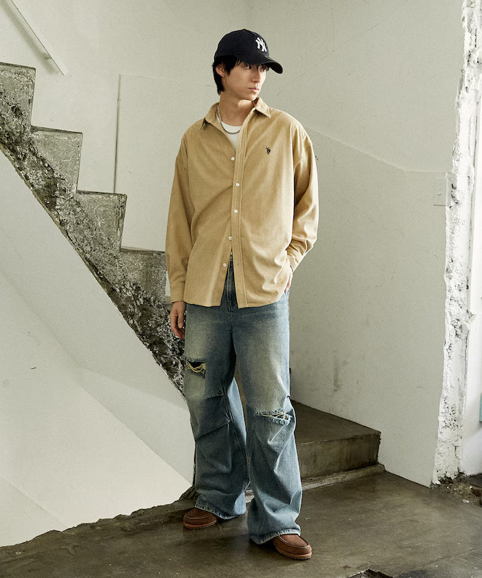 U.S. POLO ASSN. X PUBLUX寬鬆燈芯絨恤衫 [男女可穿unisex 新品優惠中]