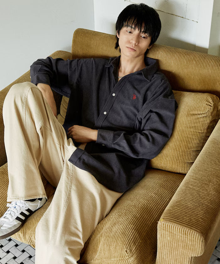 U.S. POLO ASSN. X PUBLUX寬鬆燈芯絨恤衫 [男女可穿unisex 新品優惠中]