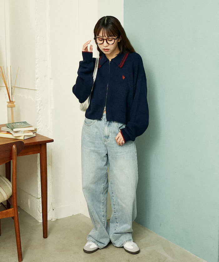 U.S. POLO ASSN. X PUBLUX 大人氣企領針織雙拉鍊外套 [日本直送新品優惠中]