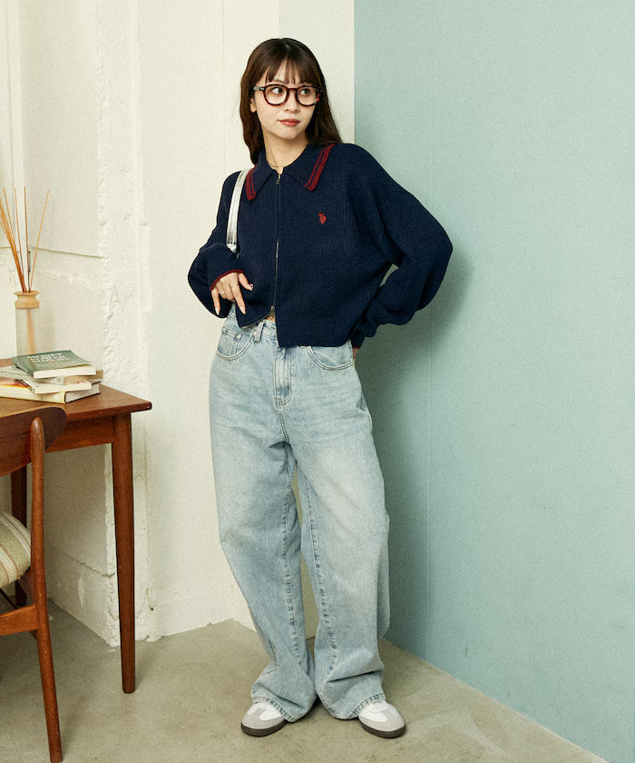 U.S. POLO ASSN. X PUBLUX 大人氣企領針織雙拉鍊外套 [日本直送新品優惠中]