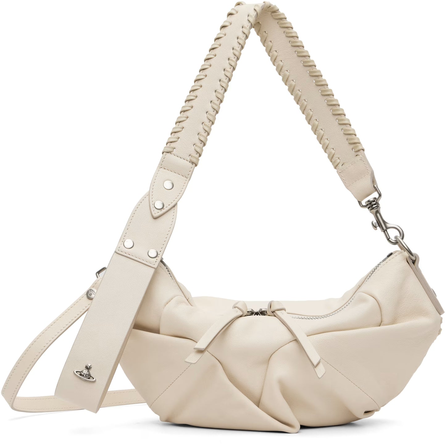 Vivienne Westwood Agnes Shoulder Bag 100%全牛皮超美牛角包［Lemaire平替版!］