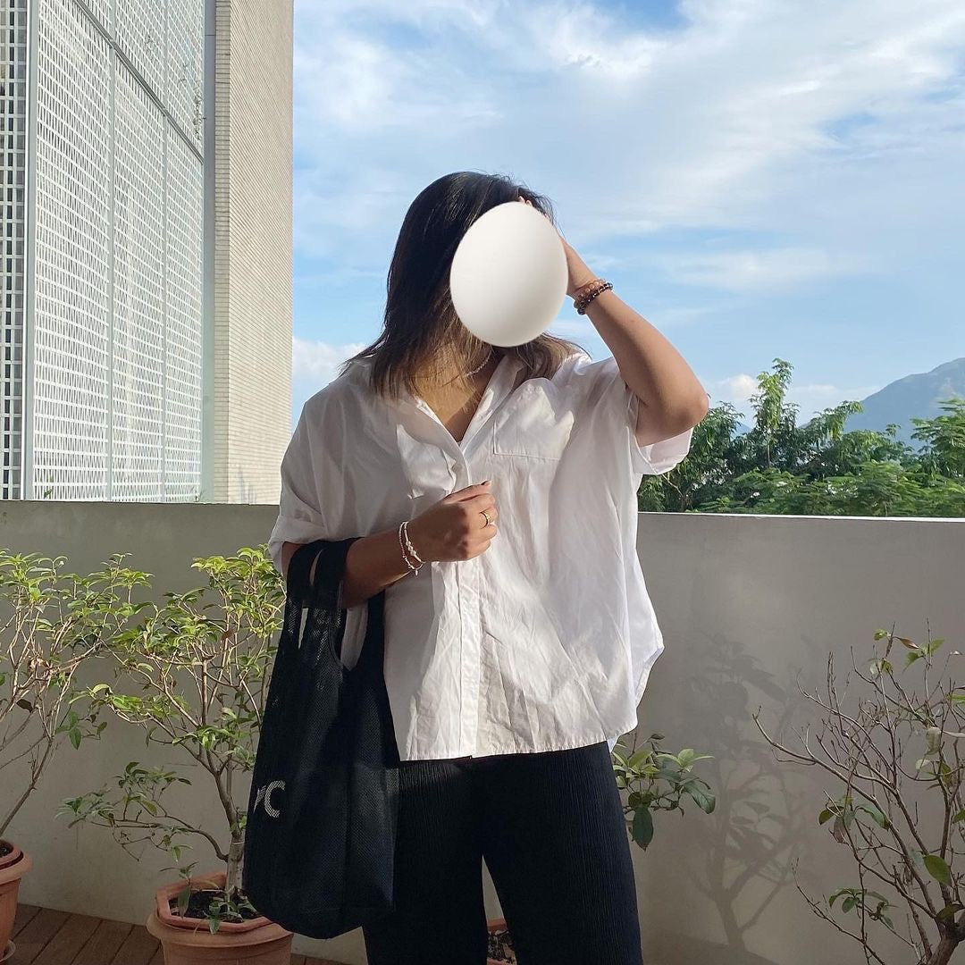 Oversize Boyfriend Cotton Shirt 2色入 [門市搬遷清貨限時優惠$149!]