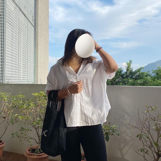 Oversize Boyfriend Cotton Shirt 2色入 [門市搬遷清貨限時優惠$149!]