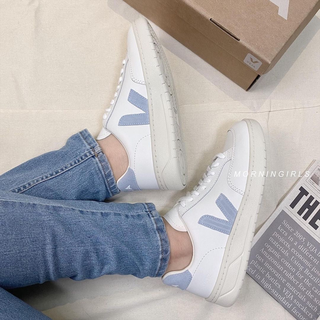 VEJA法國小白鞋 V12 BABY BLUE