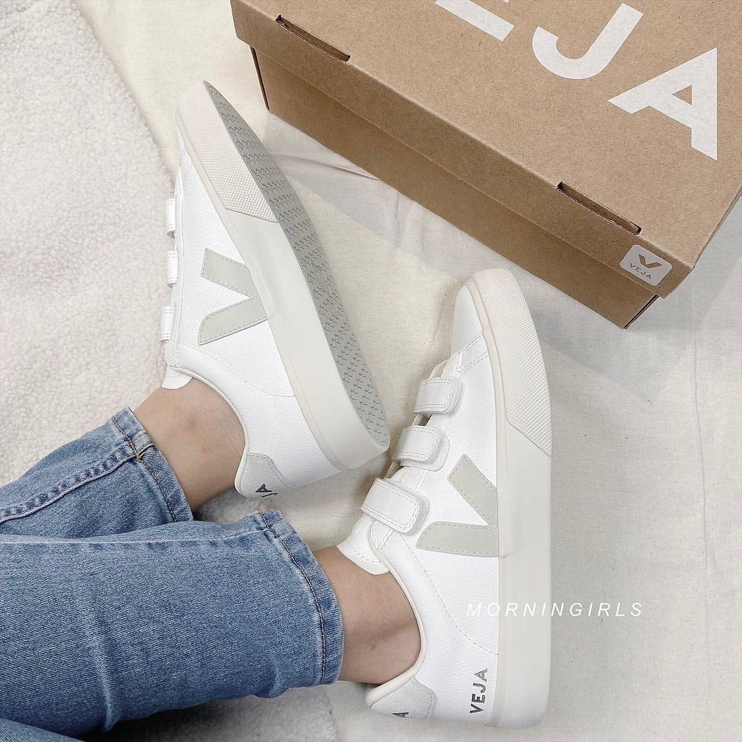 VEJA法國小白鞋 Recife 魔術貼 淺灰白 [最熱賣!]