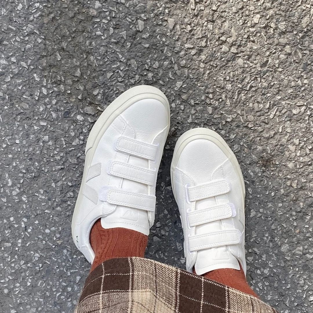 VEJA法國小白鞋 Recife 魔術貼 淺灰白 [最熱賣!]