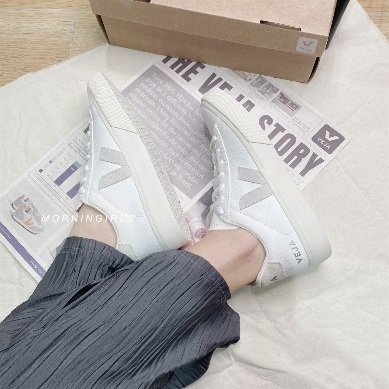 VEJA法國小白鞋 Campo 淺灰白［最熱賣!］