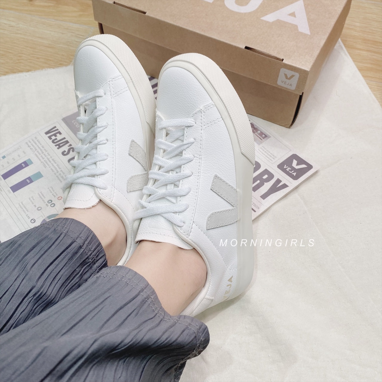 VEJA法國小白鞋 Campo 淺灰白［最熱賣!］