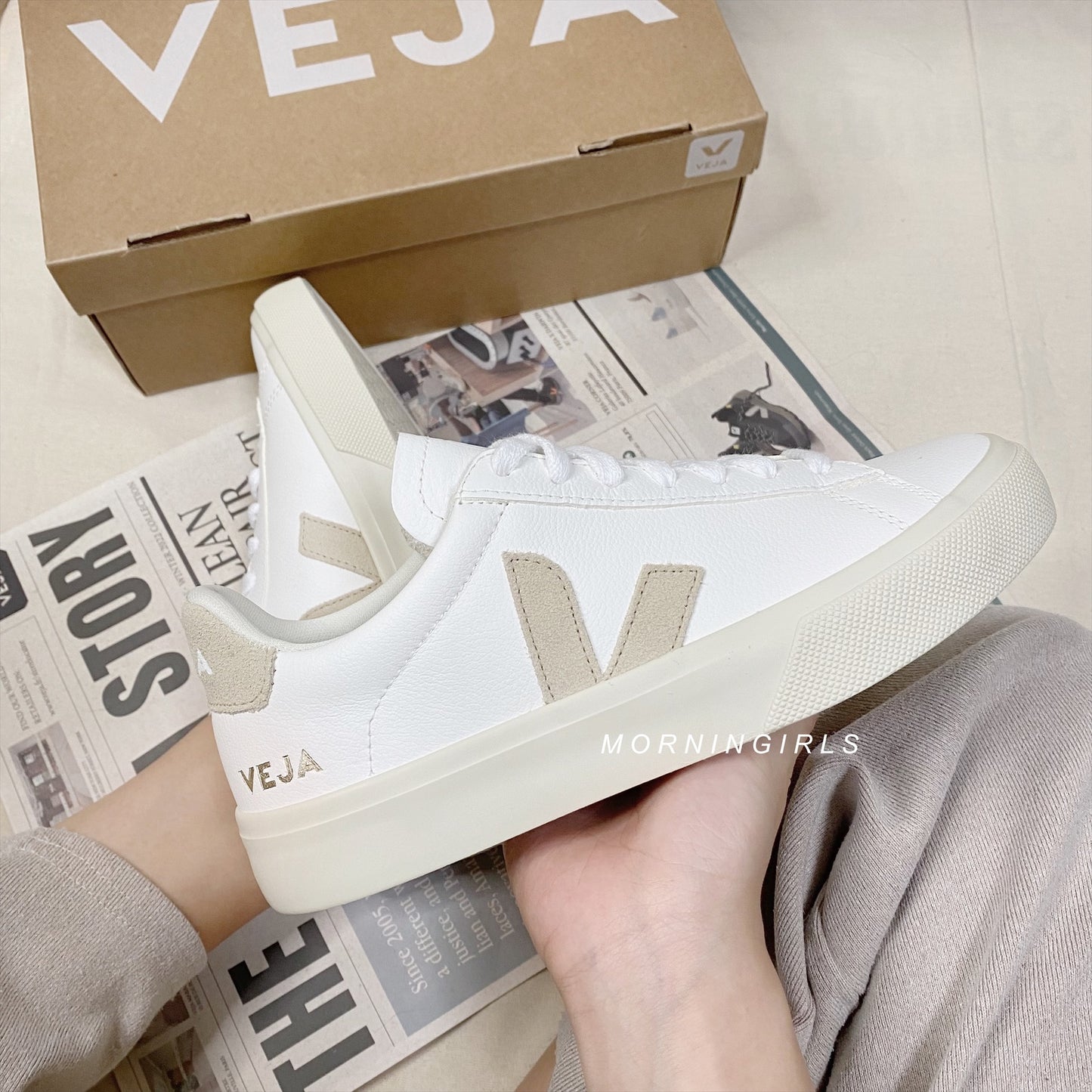 VEJA法國小白鞋 Campo 杏仁奶茶 Almond［超人氣顏色之一!］