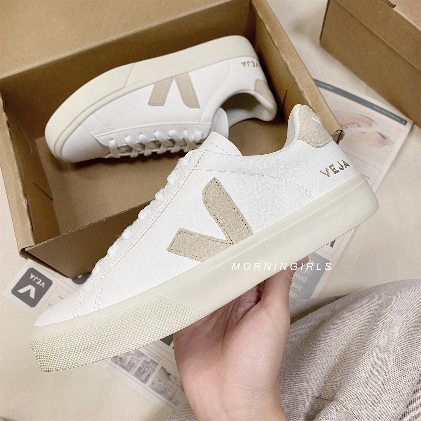 VEJA法國小白鞋 Campo 杏仁奶茶 Almond［超人氣顏色之一!］