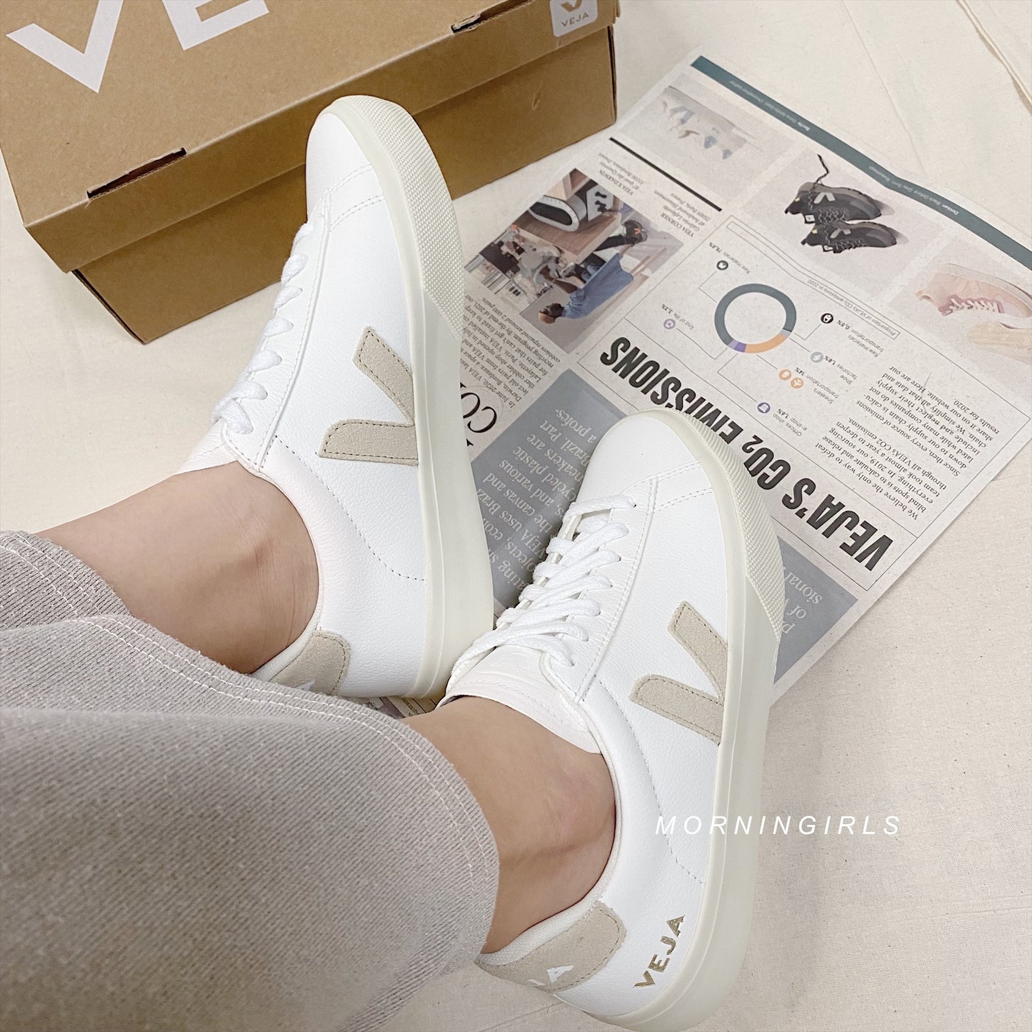 VEJA法國小白鞋 Campo 杏仁奶茶 Almond［超人氣顏色之一!］